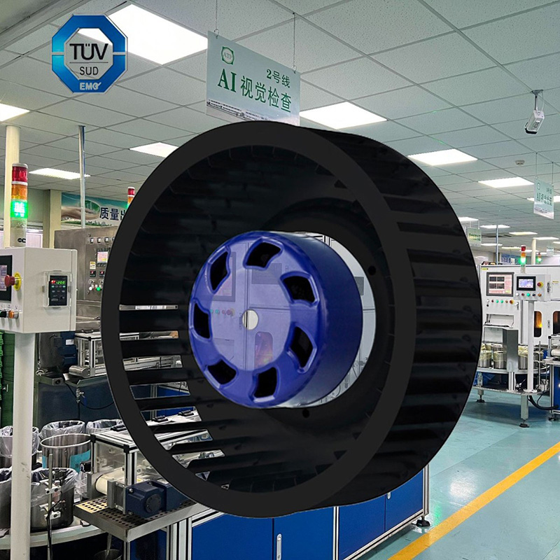 德国博乐 160mm前倾离心风机 静音风机 家用新风机
